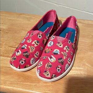 Skechers Pink Dog Face Slip Ons